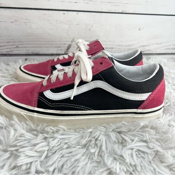 Vans Vintage Sport Black Hot Pink Low-Top Sk8 Sneakers Unisex 8.5 Men - 10 Women - Picture 4 of 13